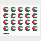 Sticker Rond Drapeau de Palestine (Feuille)
