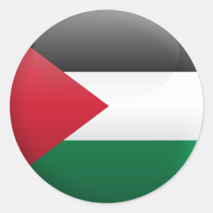 Sticker Rond Drapeau de Palestine