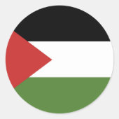 Sticker Rond Drapeau de Palestine (Devant)
