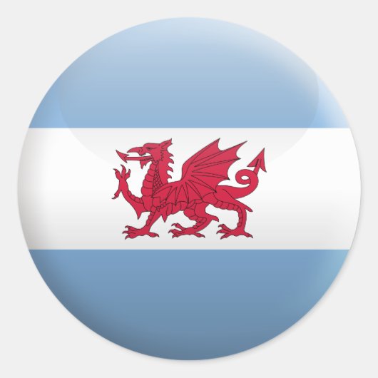 Sticker Rond Drapeau de Patagonie (Devant)