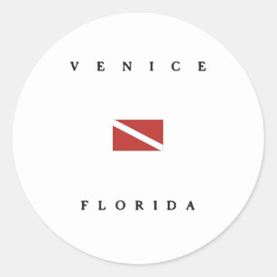 Sticker Rond Drapeau de piqué de scaphandre de Venise la