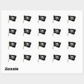 Sticker Rond Drapeau de pirate de jolly roger (Feuille)
