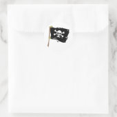 Sticker Rond Drapeau de pirate de jolly roger (Sac)