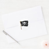 Sticker Rond Drapeau de pirate de jolly roger (Enveloppe)
