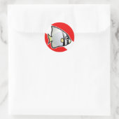 Sticker Rond Drapeau de plongée Batfish (Sac)