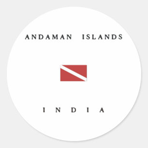 Sticker Rond Drapeau de plongée de l'Inde