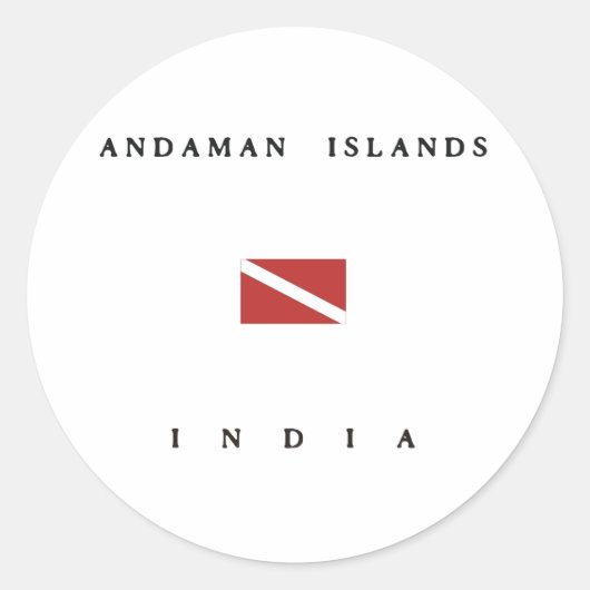 Sticker Rond Drapeau de plongée de l'Inde (Devant)