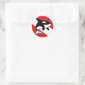 Sticker Rond Drapeau de plongée Orca (Sac)