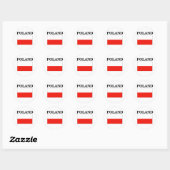 Sticker Rond Drapeau de Pologne (Feuille)