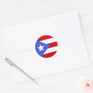 Sticker Rond drapeau de Porto Rico