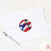 Sticker Rond Drapeau de Porto Rico (Enveloppe)