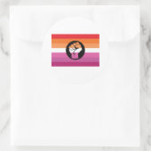 Sticker Rond Drapeau de protestation lesbienne (Sac)