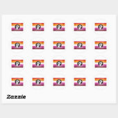 Sticker Rond Drapeau de protestation peint lesbien (Feuille)