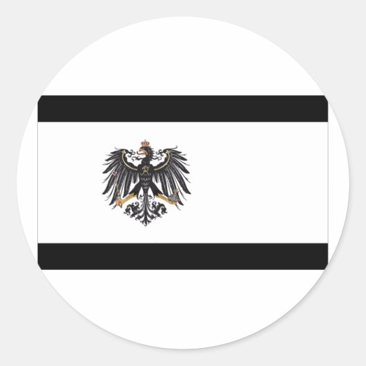 Sticker Rond Drapeau de Prussen (1892-1918) (Devant)