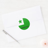 Sticker Rond Drapeau de qualité Esperanto Roundel (Enveloppe)