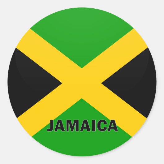 Sticker Rond Drapeau de qualité Jamaïque Roundel (Devant)