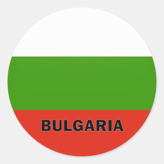 Sticker Rond Drapeau de qualité Roundel Bulgarie (Devant)