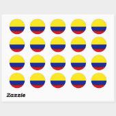 Sticker Rond Drapeau de qualité Roundel Colombie (Feuille)