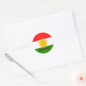 Sticker Rond Drapeau de qualité Roundel Kurdistan (Enveloppe)