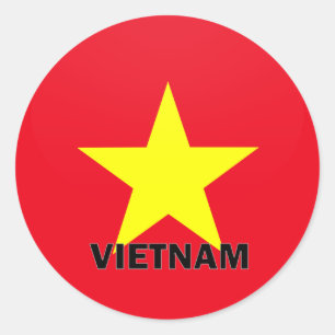 Sticker Rond Drapeau de qualité Roundel Vietnam
