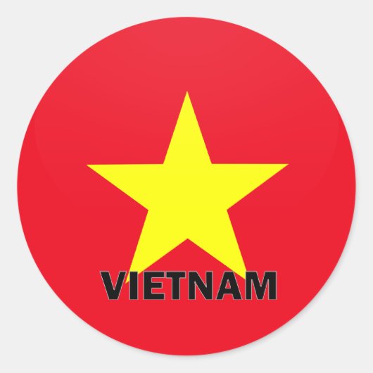 Sticker Rond Drapeau de qualité Roundel Vietnam (Devant)