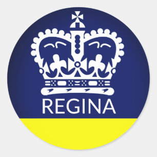 Sticker Rond Drapeau de Regina (Saskatchewan)