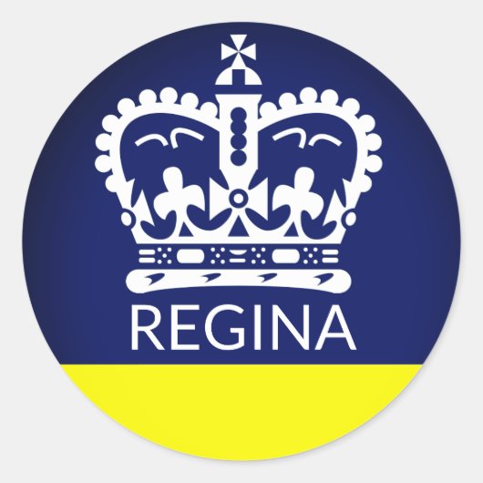 Sticker Rond Drapeau de Regina (Saskatchewan) (Devant)