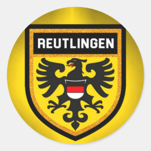 Sticker Rond Drapeau de Reutlingen