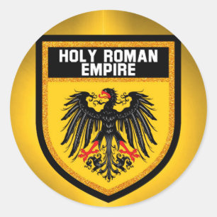 Sticker Rond Drapeau de Saint Empire Romain