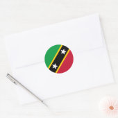 Sticker Rond Drapeau de Saint-Kitts-et-Nevis (Enveloppe)
