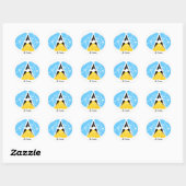 Sticker Rond Drapeau de Sainte-Lucie (Feuille)