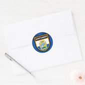 Sticker Rond Drapeau de Santander (Enveloppe)