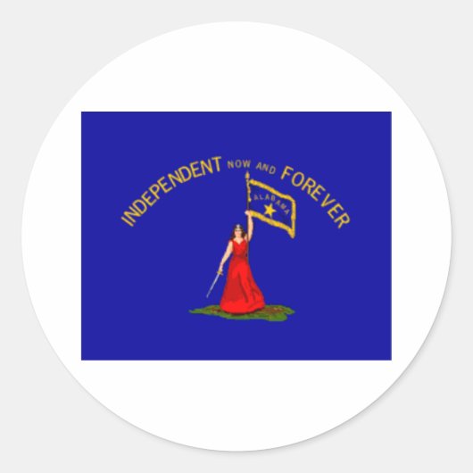 Sticker Rond drapeau de sécession de l'alabama (Devant)