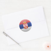 Sticker Rond Drapeau de Serbie (Enveloppe)