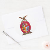 Sticker Rond Drapeau de Sinaloa (Enveloppe)