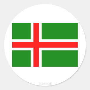 Sticker Rond Drapeau de Småland (non officiel)