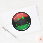 Sticker Rond Drapeau de sourire rond de partisan du (Enveloppe)