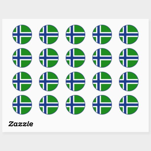 Sticker Rond Drapeau de South Uist (Feuille)