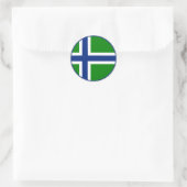 Sticker Rond Drapeau de South Uist (Sac)