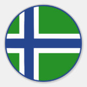 Sticker Rond Drapeau de South Uist (Devant)