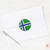 Sticker Rond Drapeau de South Uist (Enveloppe)