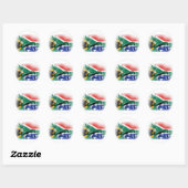 Sticker Rond Drapeau de Springbock sud-africain (Feuille)