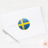 Sticker Rond Drapeau de Suède (Enveloppe)