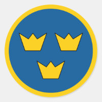 Drapeau de Suède rond symbole rond armée