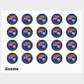 Sticker Rond Drapeau de Tasmanie (Feuille)
