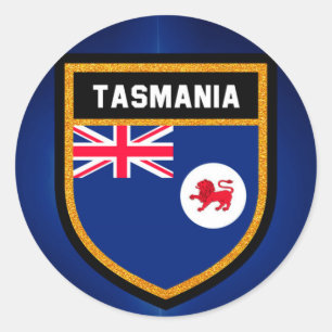 Sticker Rond Drapeau de Tasmanie