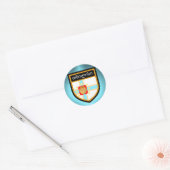 Sticker Rond Drapeau de Tbilissi (Enveloppe)