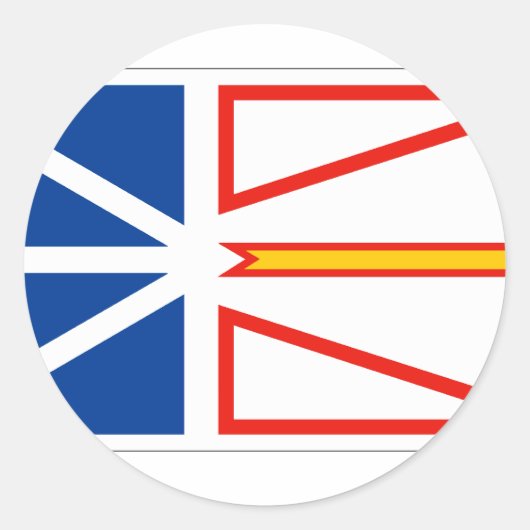 STICKER ROND DRAPEAU DE TERRE-NEUVE (Devant)