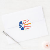 STICKER ROND DRAPEAU DE TERRE-NEUVE (Enveloppe)