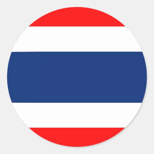 Sticker Rond Drapeau de Thaïlande (Devant)